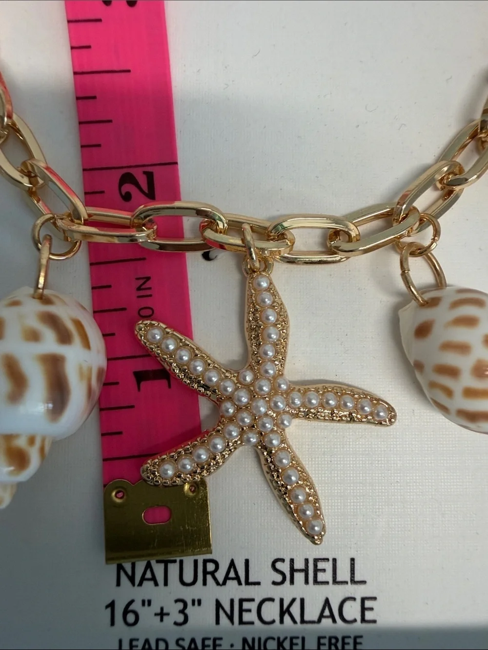 House Of Harlow 1960 | Coastal Natural Shell Starfish Pearl Statement Necklace ✨